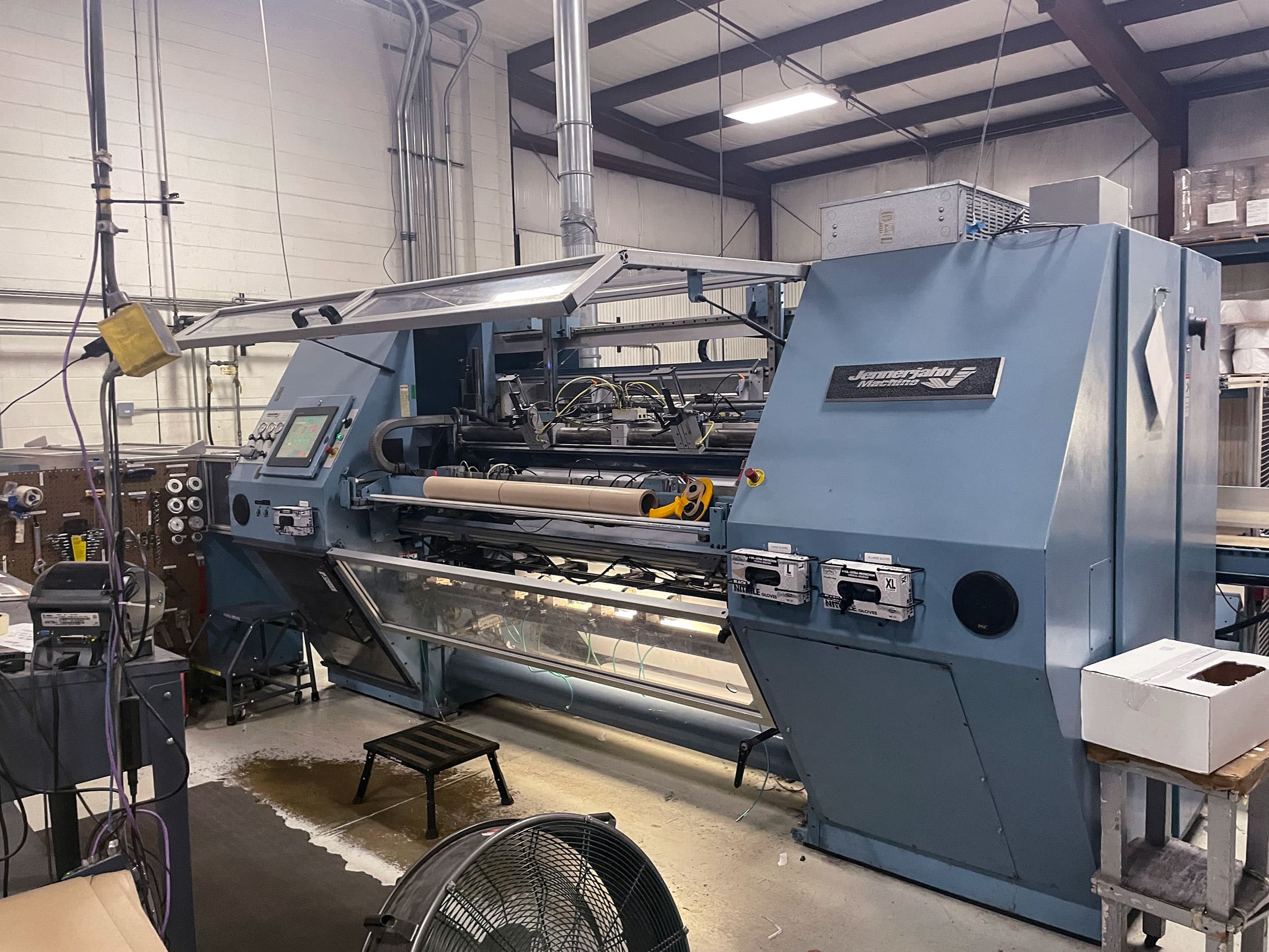 Jennerjahn converting machine on the production floor at Paper Dimensions