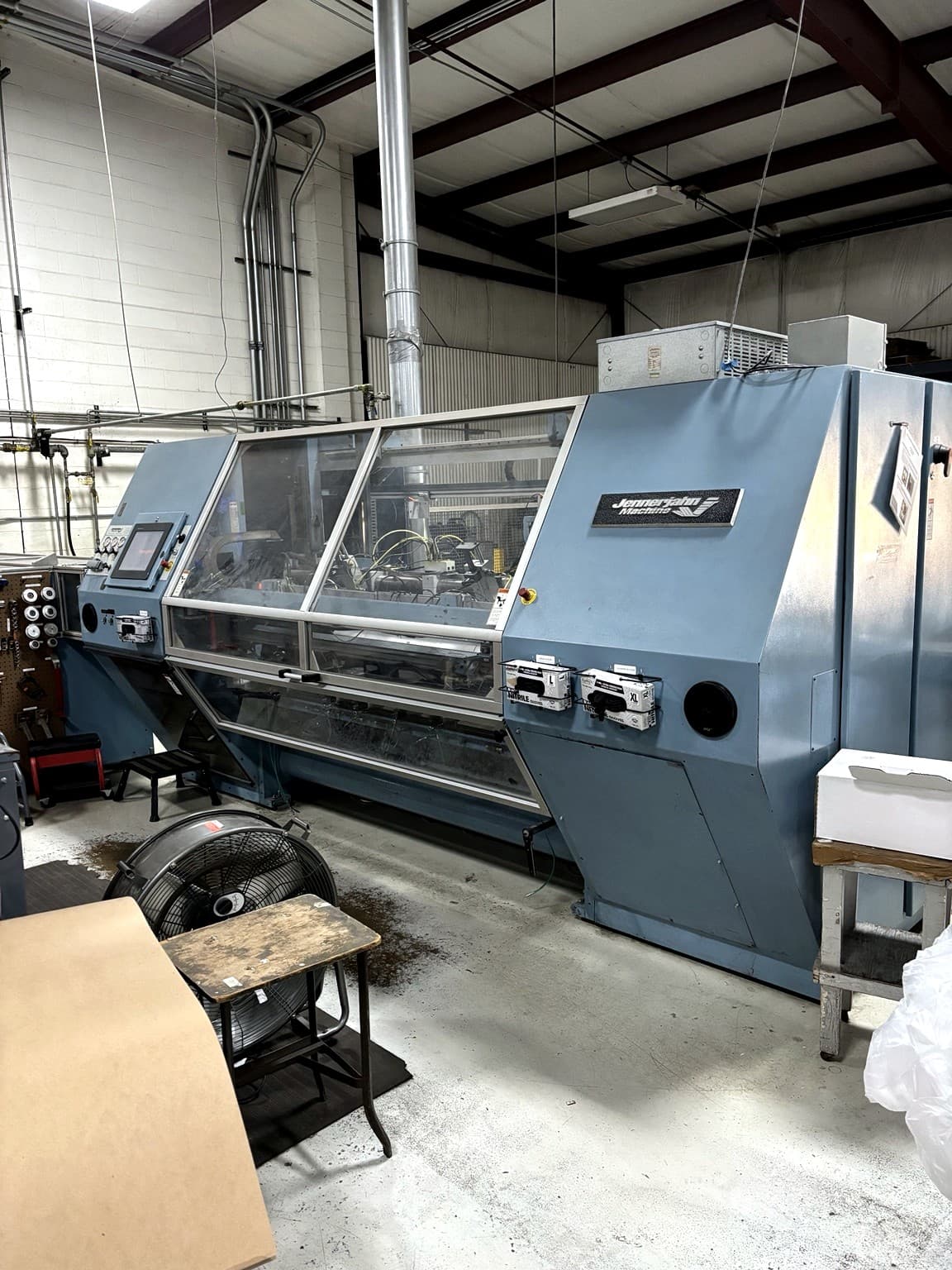 Jennerjahn J15 paper converting machine on the production floor at Paper Dimensions in Beaver Dam, Wisconsin