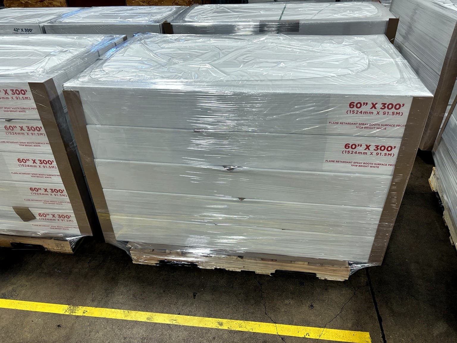 Palletized Fire Resistant Paper converted and packaged by Paper Dimensions